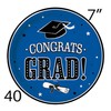 Oojami 80 pcs Graduation Plates Includes 40 Dinner Plates and