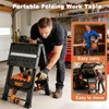 WDOT Work Bench Table 2 in 1 Portable Folding Workbench