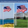 NQ Silver Flag Pole Eagle Topper Ornament, Aluminum Alloy Eagle