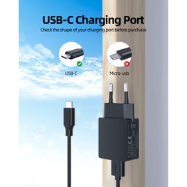 10W USB Typ C 1,5M Ladekabel passend für JBL Charge 5 Ladekabel,Flip 5,Charge 4,Flip 6,Flip 5 eco Edition,Pulse 4 Bluetooth Lautsprecher Netzteil Charger Netzstecker Kabel Ladegerät Adapter