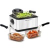 Elite Gourmet EDF-401TX 1700-Watt Triple Basket Electric Deep Fryer with