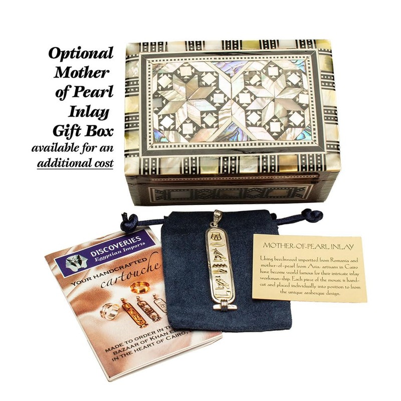 Discoveries Egyptian Imports - Handmade Sterling Silver Cartouche with Health,