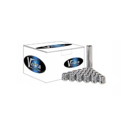 West Coast Wheel Accessories 12x1.25 Open Bulge Acorn Spline Lug Nuts 0.85" 5 Lug Install Kit Chrome
