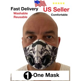 Handmade port Mask with 5 layers Activated Carbon Filter Inside & Breathing Valve