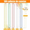 Collares de Bolitas de Plástico para Fiesta, Pack de 100