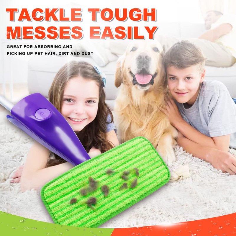 Reusable Mop Pads Compatible with Swiffer Wet Jet Mop, Wet