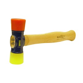 Estwing DFH12 Red and Yellow Rubber Mallet Hammer, 12-Ounce