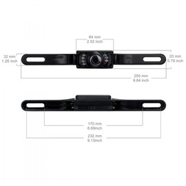 PolarLander Wireless Reversing Camera HD 4.3" LCD Foldable Car Monitor with Rear View Camera IR Night Vision Parking Reverse System