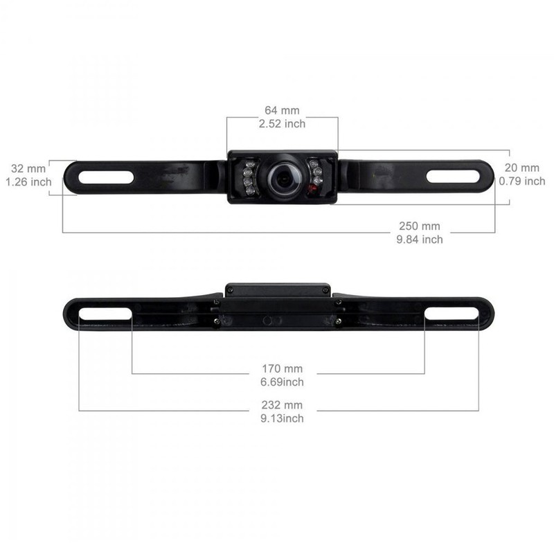 PolarLander Wireless Reversing Camera HD 4.3" LCD Foldable Car Monitor