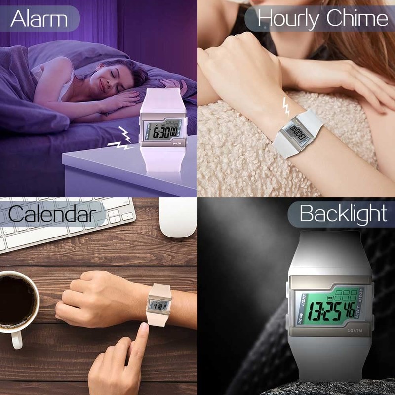 Digital Swim Diving Watch 10 ATM Water Resistant Multi-Function Lap