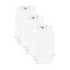 Sleeveless Baby Bodysuits | Bodysuits for Girls and Boys | Set of 3 | 100% Cotton | Unisex Bodysuits | Colour White, White