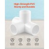 10-Pack 1\" PVC Pipe Joints Elbow Connector 4-Way PVC Fittings