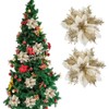 SECALIFE 10 PCS Christmas Tree Flowers Decorations with Clip, 15cm