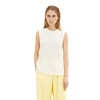 TOM TAILOR Denim Women's Crewneck Sweater Vest, 10348 Gardenia White
