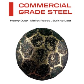 Sidco Supply 50 Pack - Iron Clavos - Decorative Nails 1 inch - Upholstery Tacks - Antique Accent - Clavos - for Wood Home Improvement, Farmhouse Shutters, Barn Door, Furniture Nails (Black and Gold)