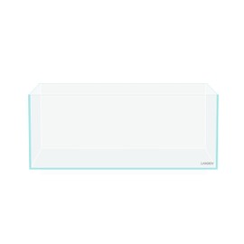 LANEDN 45S 5.4 Gal Shallow Tank, Shallow Fish Tank, Rimless Low Iron Tank W17.7×D11×H7.1 in(45x28x18cm); 5mm Thickness Aquascape Fish Tank, Black Leveling Mat Included