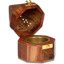Yajna Traditional-Handmade Incense-Stick-and-Cones-Holder Incense-Burner-ash-Catcher-Stand (Octa Temple)