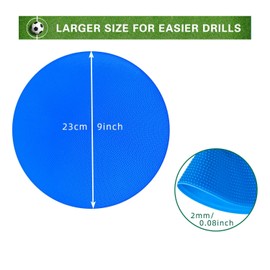 Spot Markers 9 Pcs 9 Inch 10 Inch Non Slip Rubber Floor Markers Flat Field Cones Poly Dots for Soccer Basketball Sports Speed Agility Training and Drills