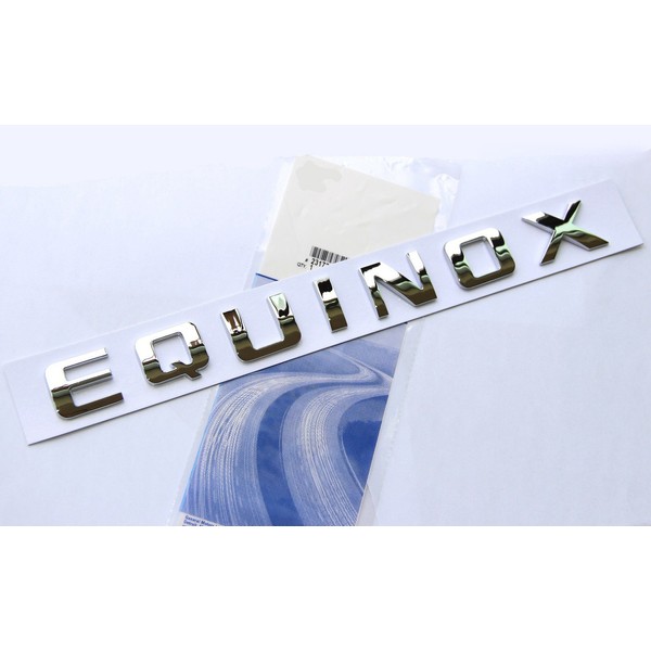 Yoaoo 1x OEM Chrome Equinox Nameplate 3D Logo Letters Emblem Badge Glossy Replacement for Equinox 23299758