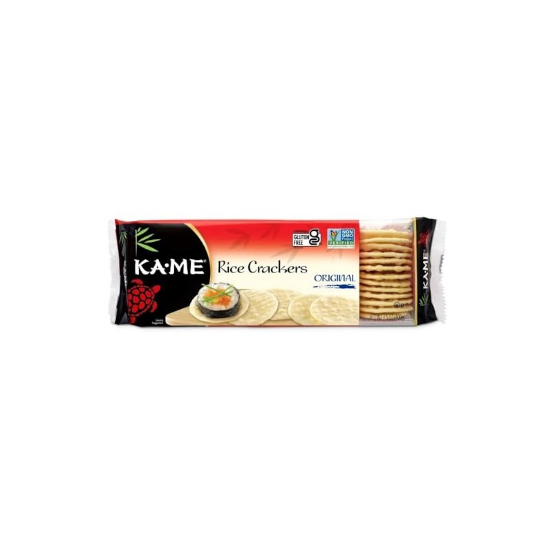 Kame Plain Rice Cracker, 3.5 oz, 12 Pack