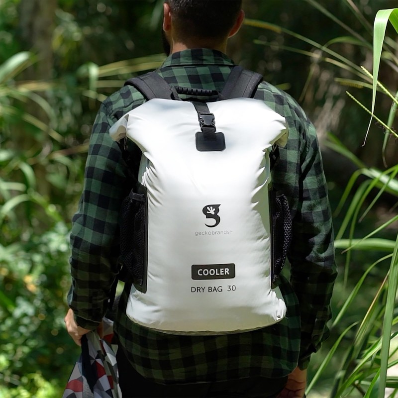 geckobrands 30L Backpack Dry Bag Cooler - Holds 24 Cans
