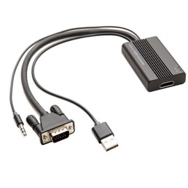 syba sd-ada31040 plug & play vga to hdmi converter with audio support 1920 x 1080 resolution supported