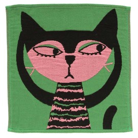 Atsuko Matano 000119-0007-01 Gauze Handkerchief, Sorry (Green), Women's Towel, Hand Towel, Approx. 9.8 inches (25 cm)
