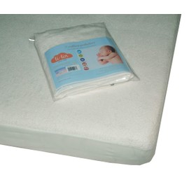 Ti TIN - Cotton Mattress Protector for a Baby Crib, 70×140 cm | Cotton Terry Towelling, Waterproof, Breathable, Adjustable with Elastic Band, Anti-Bacterial, 1 Piece