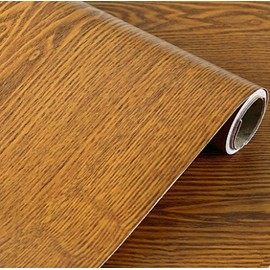 UPREDO Yellow Oak Wood Grain Adhesive Paper Wallpaper Counter Top Decorative Paper Funitures Dresser Drawer Cabinet Sticker 15.8inch by 79inch