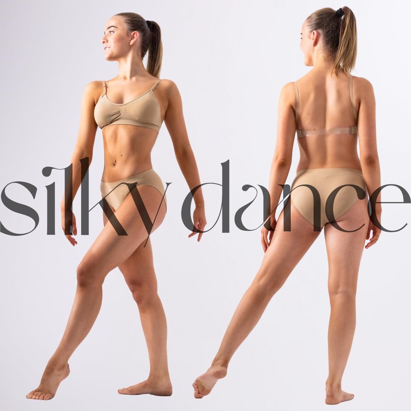Silky Dance Seamless Clear Back Dance Bra with Removable Padding