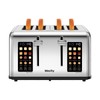Mecity 4 Slice Toaster with Touch Screen Control, 4 Wide