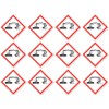 Corrosive Hazard Symbol UN/GHS Hazard Pictogram Sticker 1" Pack of