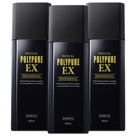 PolyPure EX Quasi-Drug, Set of 3, Hair Growth Agent, For Men and Women, Hair Growth, Promotes Thinning Hair Loss Prevention