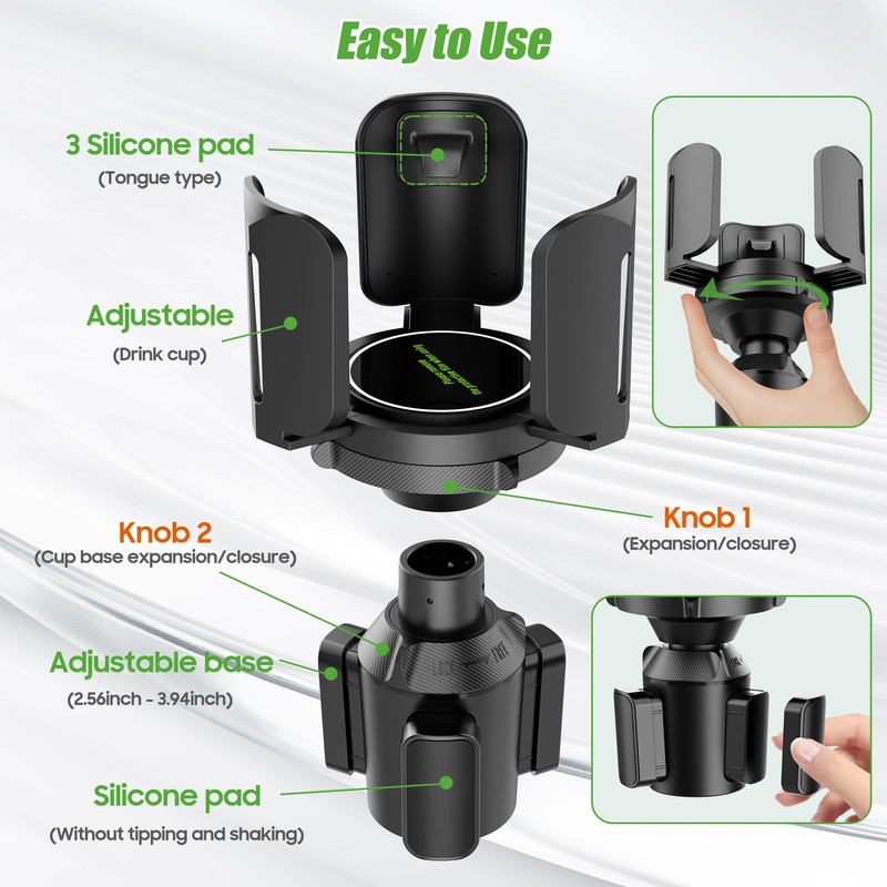 10L0L Universal Golf Cart Heater Propane Cup Holder - Rotating