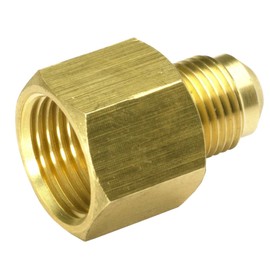 Celestial 3/8" Male Flare by 1/2" Female NPT Coupling, Brass Adapter for Outdoor Gas Fire Pits, Fireplaces, and Grills