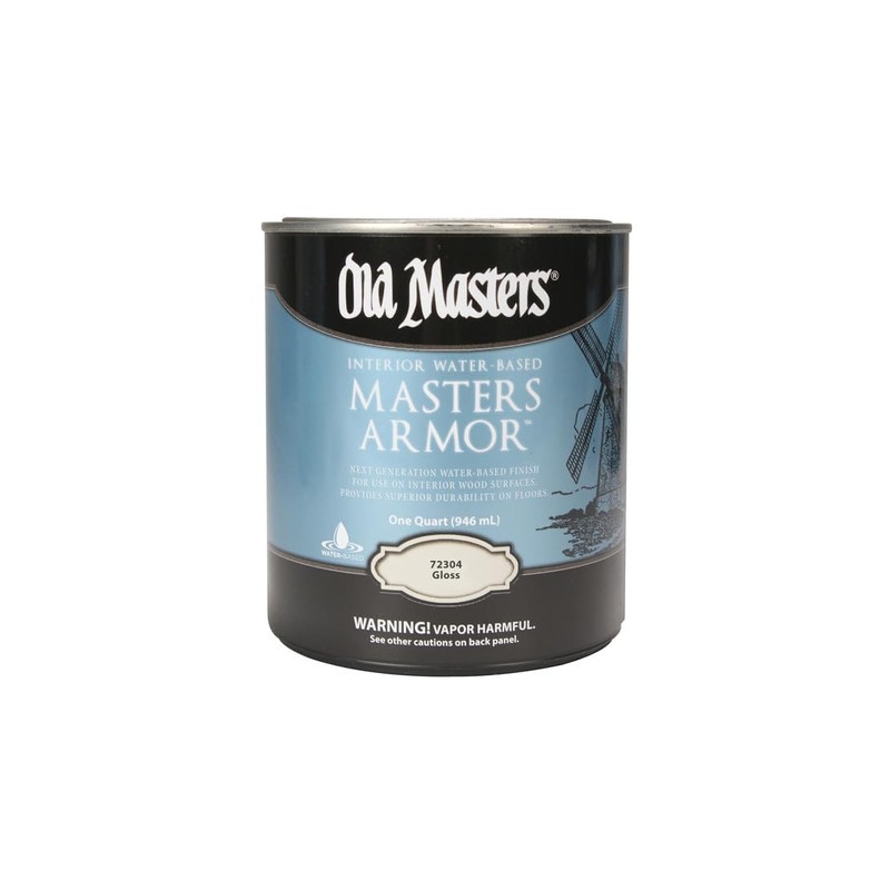 Old Masters 72304 Masters Armor Interior Water-Based Finish, Gloss, Clear,