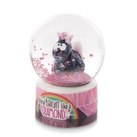 NICI 47656 Unicorn Diamond Dust Shine Bright Snow Globe, Pink