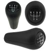 DoLED Leather Gear Knob Gear Lever in Black with 5