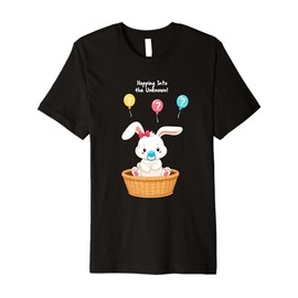 Cute Bunny Baby Reveal Surprise Gender Party Idea Premium T-Shirt