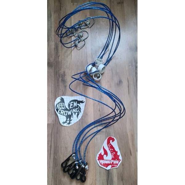 Unbranded 6 TIE CORDS 6ft Backyard Poultry. Rust-free crimps! Black