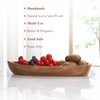 CAMLOT Lucky Boat Serving Tray, Acacia Solid Wood Interesting Shape