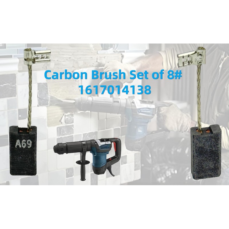 8-pcs 1617014138 Rotary Hammer Carbon Brush for Bosch 11240 11240