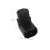Powice IEC Socket C13 to C14 Plug, 90 Degree Downward,