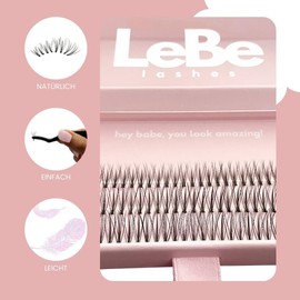 LeBe Lashes Natural Individual Eyelash Extensions - DIY Eyelash Extensions - Natural and Full Look