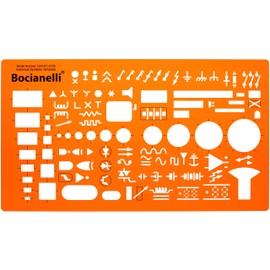 Template for Technical Drawing Electronic Electrical Symbols Used on Plans Installation Diagrams Rectangles Circles