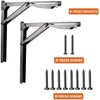 Ultrawall 24 inch Black Sturdy Folding Shelf Brackets, Heavy Duty