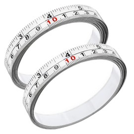 Pisman Right to Left Adhesive Tape Measure,Self-Adhesive Measuring Tape for T Track,Double Sided Fractional Inches and Centimeter for Woodworking (2, White, 118 inch Right to Left Reading)