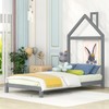 Twin Bed Frame with Headboard and Slats, Twin Size Platform