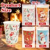 60 Pcs Christmas Paper Cups Disposable, 9 oz Xmas Coffee