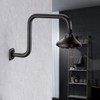 TRUSTMI Shower Arm with Flange 13 Inch S Shape Stainless
